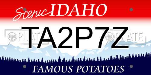 TA2P7Z Idaho License Plate