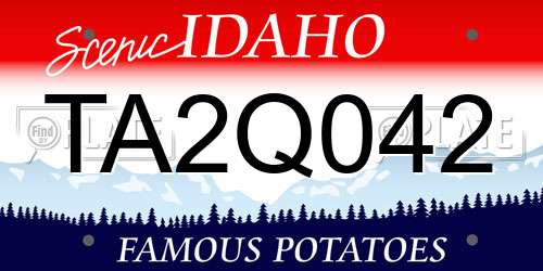 TA2Q042 Idaho License Plate