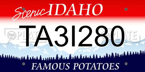 TA3I280 Idaho License Plate