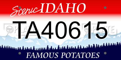 TA40615 Idaho License Plate