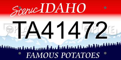 TA41472 Idaho License Plate