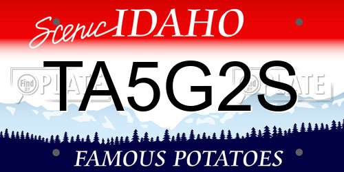 TA5G2S Idaho License Plate