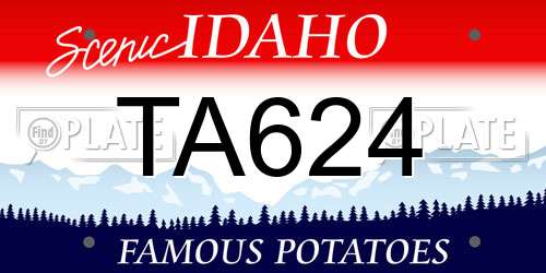 TA624 Idaho License Plate