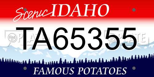 TA65355 Idaho License Plate