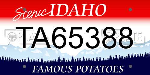 TA65388 Idaho License Plate