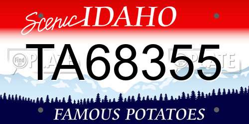 TA68355 Idaho License Plate