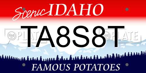 TA8S8T Idaho License Plate