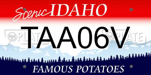 TAA06V Idaho License Plate