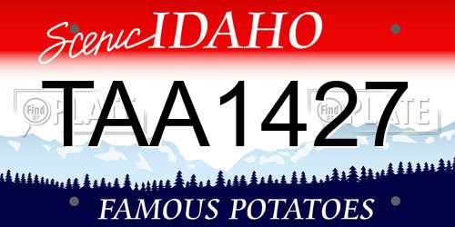 TAA1427 Idaho License Plate