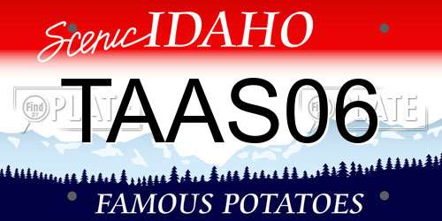 TAAS06 Idaho License Plate