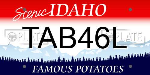 TAB46L Idaho License Plate