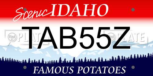 TAB55Z Idaho License Plate