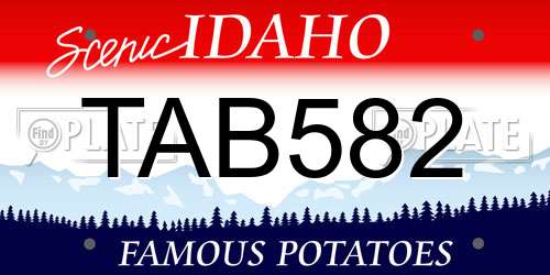 TAB582 Idaho License Plate