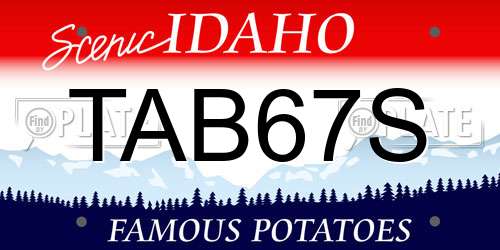 TAB67S Idaho License Plate