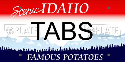 TABS Idaho License Plate