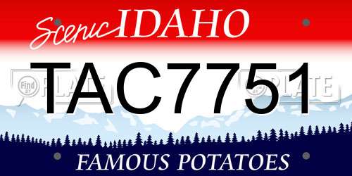 TAC7751 Idaho License Plate