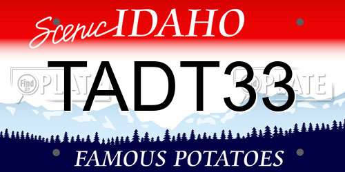 TADT33 Idaho License Plate
