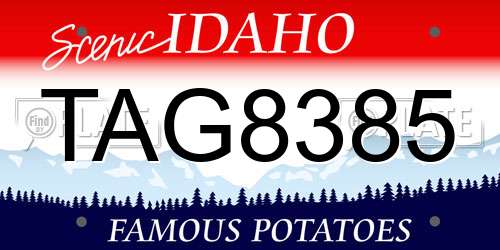 TAG8385 Idaho License Plate