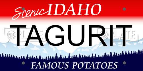 TAGURIT Idaho License Plate