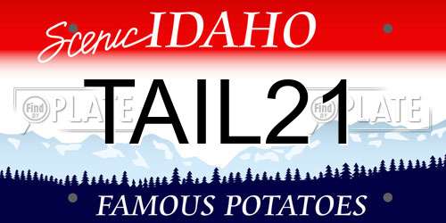 TAIL21 Idaho License Plate