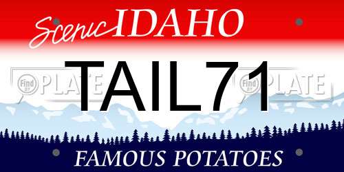 TAIL71 Idaho License Plate