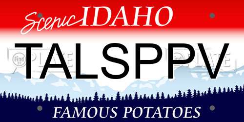 TALSPPV Idaho License Plate