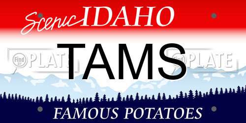 TAMS Idaho License Plate
