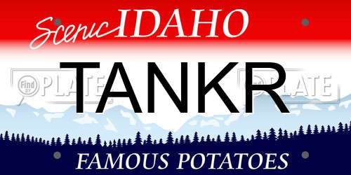 TANKR Idaho License Plate
