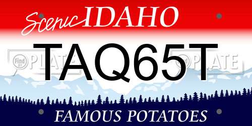 TAQ65T Idaho License Plate