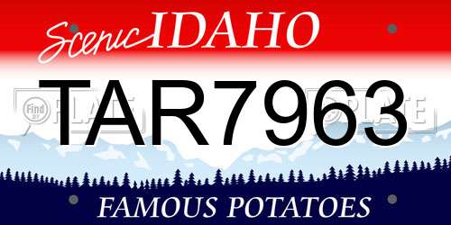TAR7963 Idaho License Plate