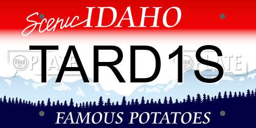 TARD1S Idaho License Plate