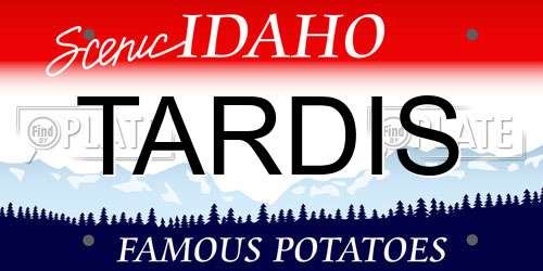 TARDIS Idaho License Plate