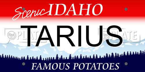TARIUS Idaho License Plate
