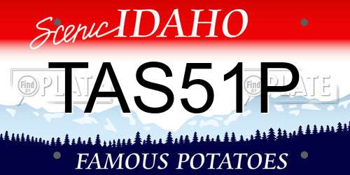TAS51P Idaho License Plate