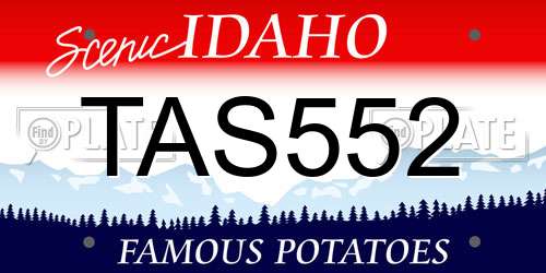 TAS552 Idaho License Plate