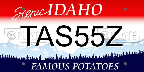 TAS55Z Idaho License Plate
