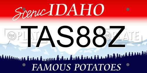 TAS88Z Idaho License Plate