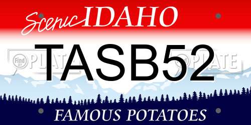 TASB52 Idaho License Plate