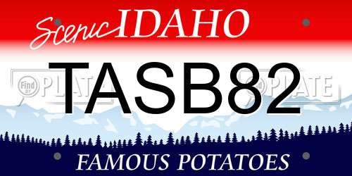 TASB82 Idaho License Plate