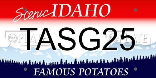 TASG25 Idaho License Plate
