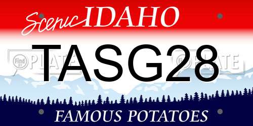 TASG28 Idaho License Plate