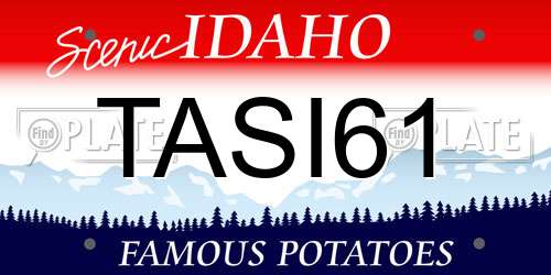 TASI61 Idaho License Plate