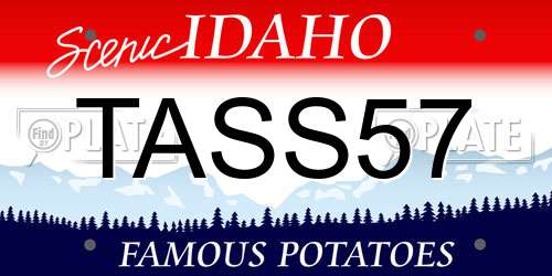 TASS57 Idaho License Plate