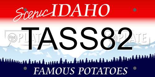 TASS82 Idaho License Plate