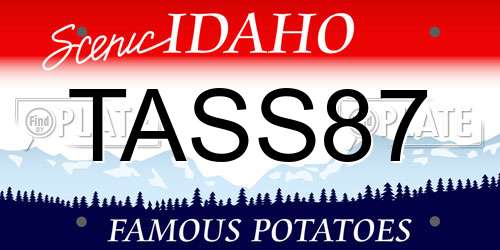 TASS87 Idaho License Plate
