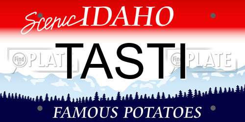 TASTI Idaho License Plate