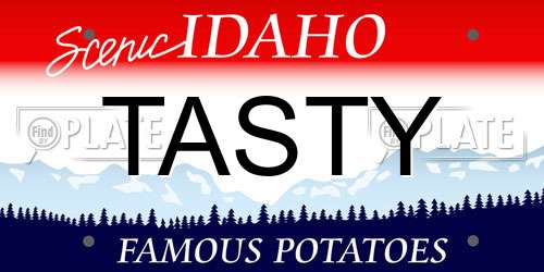 TASTY Idaho License Plate