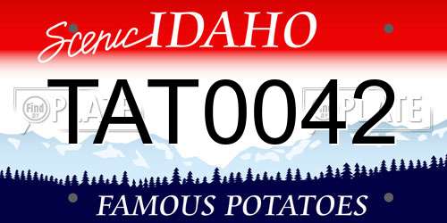 TAT0042 Idaho License Plate