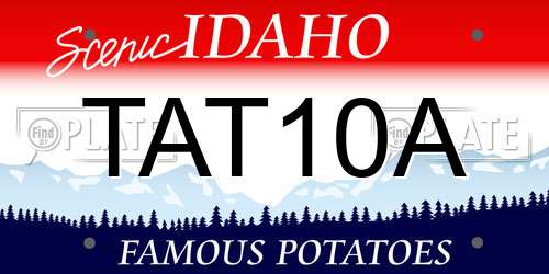 TAT10A Idaho License Plate