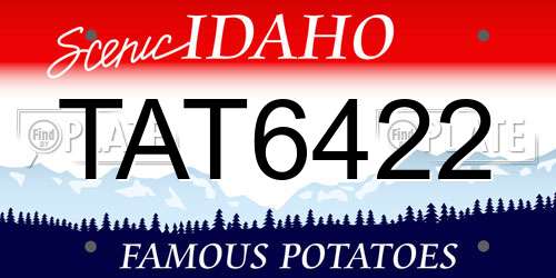 TAT6422 Idaho License Plate